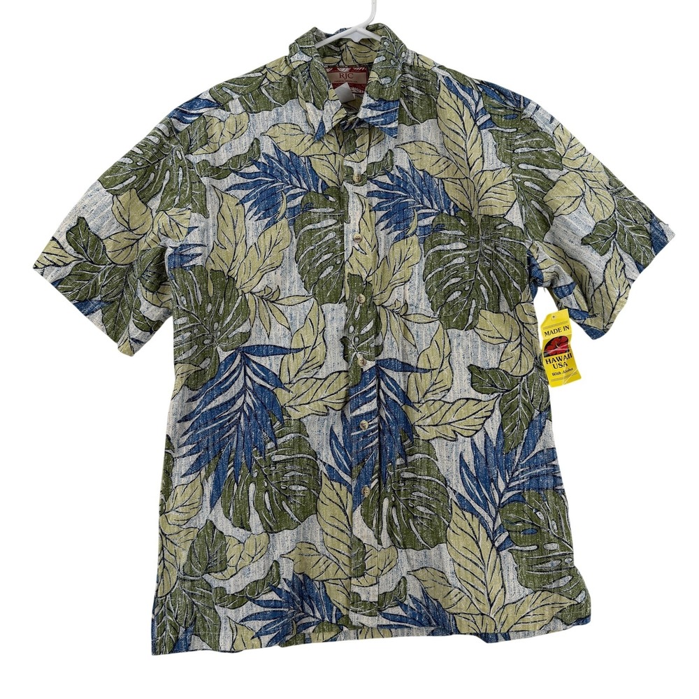 Vintage RJC Hawaiian Shirt Mens XL Multicolor Floral Button Up USA Aloha NWT